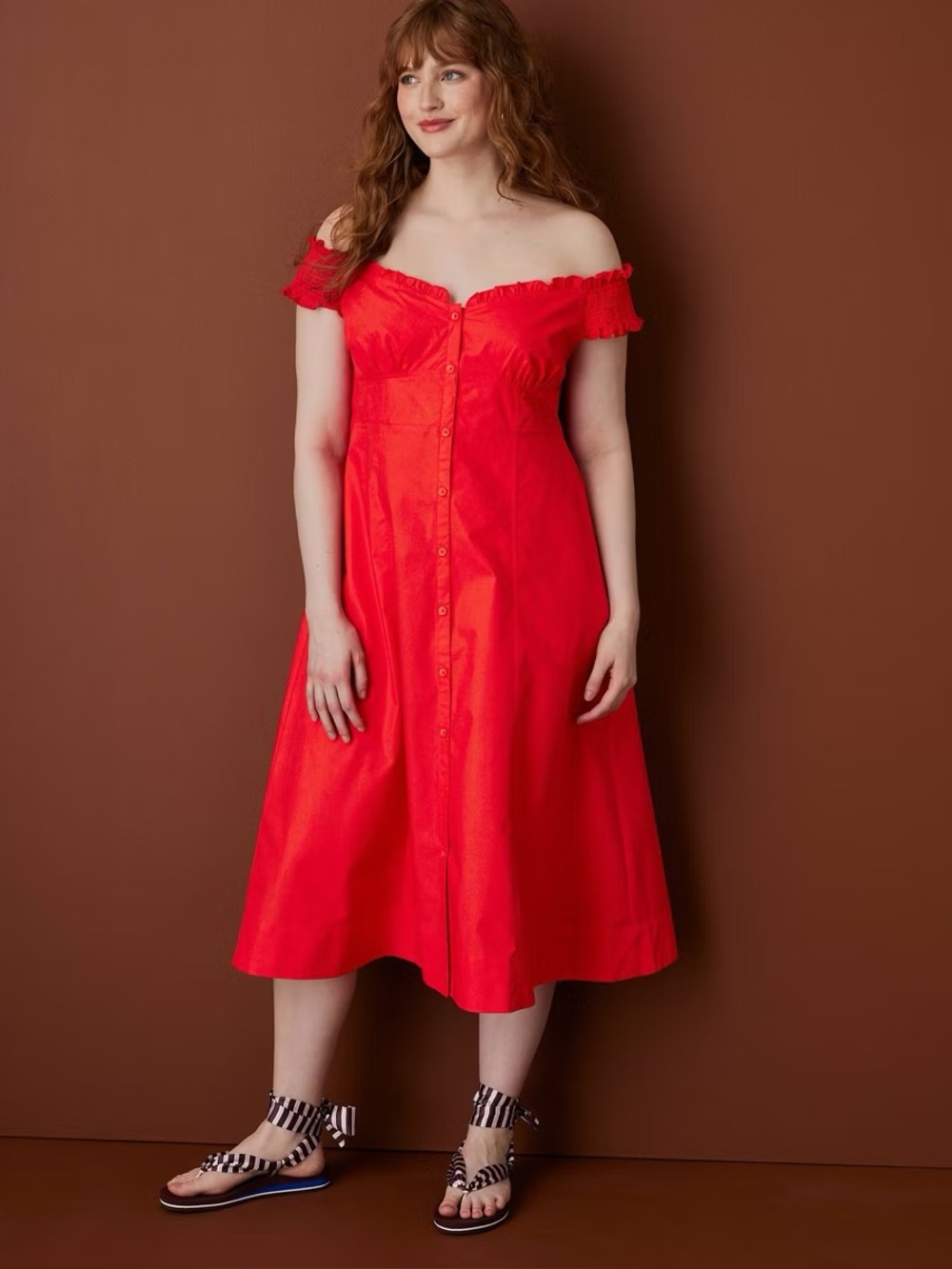 Rosie Assoulin Poplin Button Down Dress, NWT